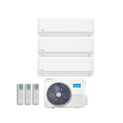 Climatizzatore Condizionatore Midea Trial Split Inverter Elegance R-32 9000+9000+9000 Btu Con M3of-21hfn8-Q Wi-Fi Incluso- New 