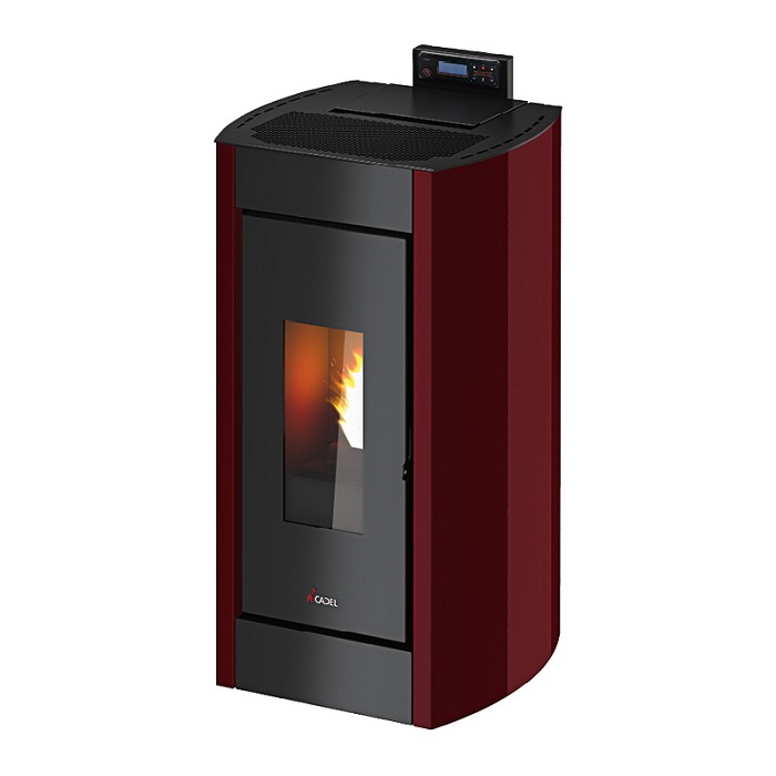STUFA CADEL KRISS 8,5 KW. RIV. IN METALLO – COLORE ROSSO