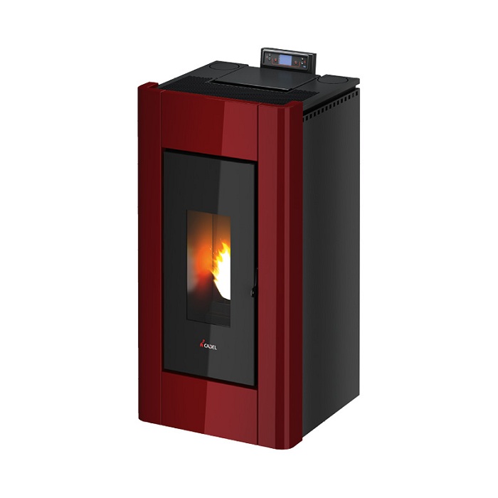STUFA CADEL PRINCE 10,5 KW. RIV. IN METALLO – COLORE ROSSO