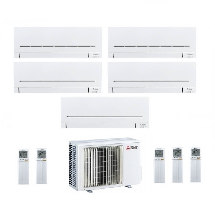 CLIMATIZZATORE CONDIZIONATORE MITSUBISHI ELECTRIC PENTA SPLIT INVERTER SERIE AP 9+9+9+9+9 con MXZ-5E102VA