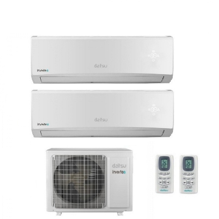 CLIMATIZZATORE CONDIZIONATORE DAITSU DUAL SPLIT INVERTER GRUPPO FUJITSU ASD912UI 9000+12000 BTU Classe A+