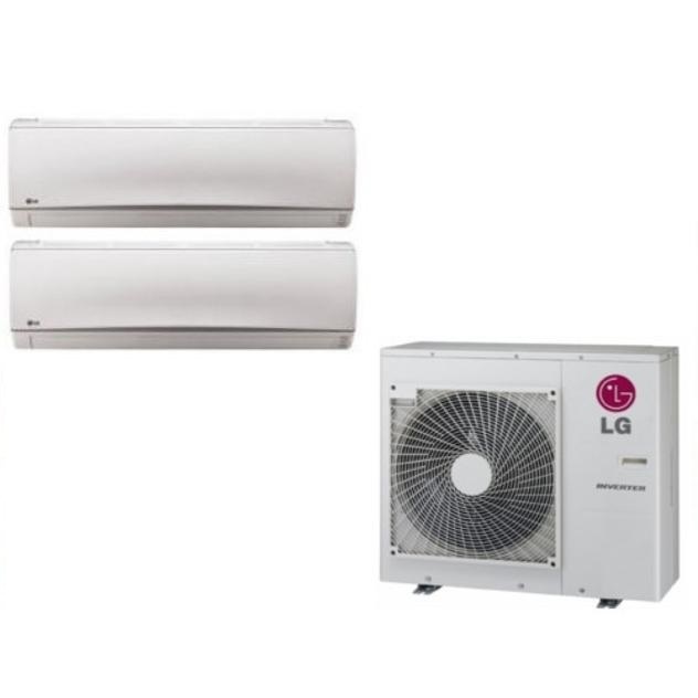 CLIMATIZZATORE CONDIZIONATORE LG DUAL SPLIT INVERTER LIBERO 7000+9000 con MU2M15 UL3