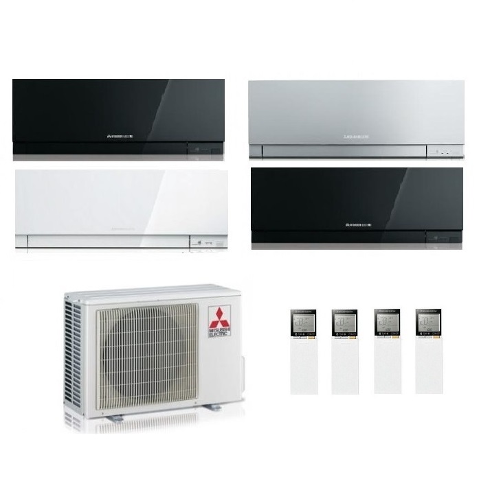 CLIMATIZZATORE CONDIZIONATORE MITSUBISHI ELECTRIC QUADRI SPLIT INVERTER KIRIGAMINE ZEN 9000+9000+12000+12000 con MXZ-4F80VF2 R-32 DISPONIBILI IN VARI COLORI - 9+9+12+12