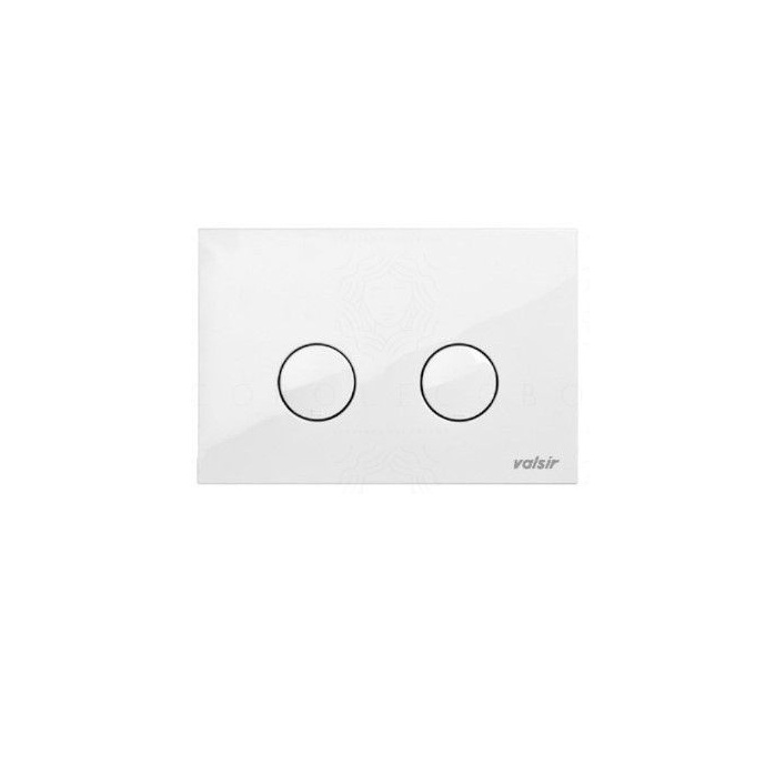 VALSIR PLACCA DI COMANDO MODELLO P4 VS0869301 CON 2 PULSANTI DI SCARICO PER WC A PAVIMENTO - COLORE BIANCO