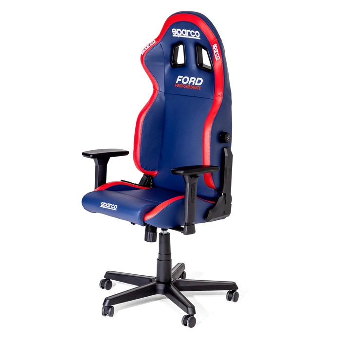 SPARCO SEDIA POLTRONA GAMING UFFICIO MODELLO ICON FORD PERFORMANCE COLORE BLU/ROSSO FORD PERFORMANCE - 00998FPBMRS