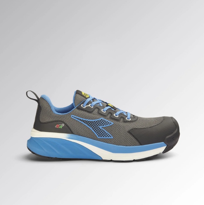 SCARPE ANTINFORTUNISTICA DIADORA UTILITY VORTEX DA2 LOW S1PS SC SR HRO ESD - COLORE ANTRACITE/BLU IMPERIALE cod. 701.182043 - TAGLIE 40-46