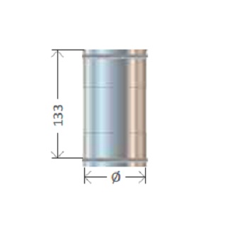 MANICOTTO FEMMINA-FEMMINA Ø 80 ACCIAIO INOX AISI 316 - CORDIVARI