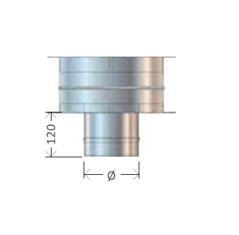 CAPPELLO ANTIVENTO Ø 80 MONOPARETE ACCIAIO INOX AISI 316 - CORDIVARI