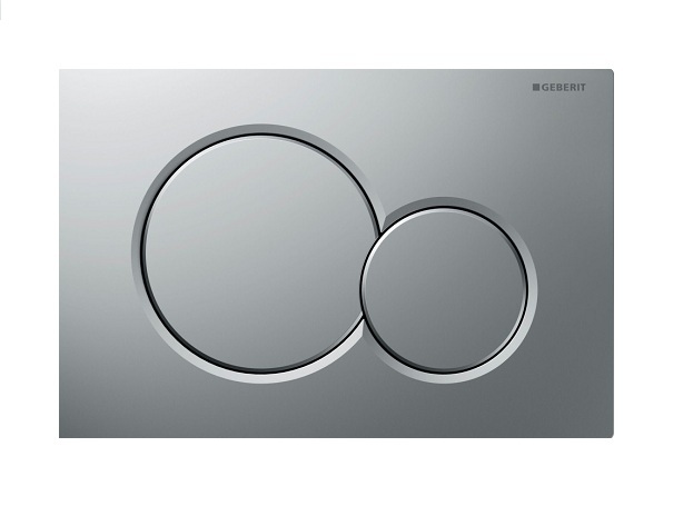 GEBERIT - PLACCA DI COMANDO con doppio pulsante modello: SIGMA01 115.770.46.5 CROMO SATINATO