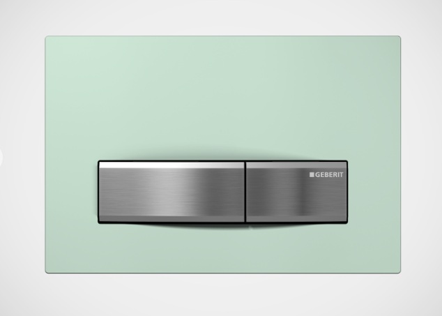 GEBERIT - PLACCA DI COMANDO con doppio pulsante modello: SIGMA50 115.788.SE.1 VETRO VERDE SATINATO