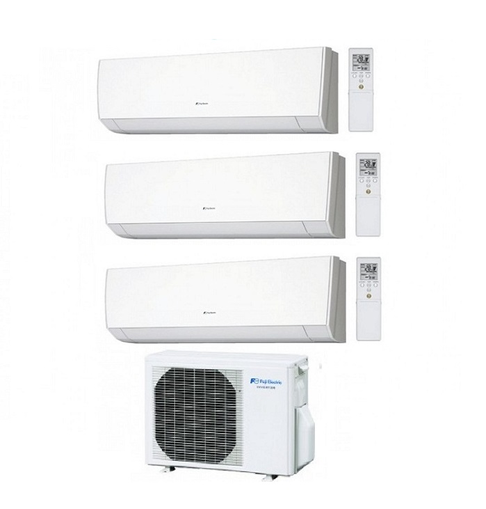 CLIMATIZZATORE CONDIZIONATORE FUJI INVERTER TRIAL SPLIT A PARETE serie LM 7000+7000+7000 con ROG18L