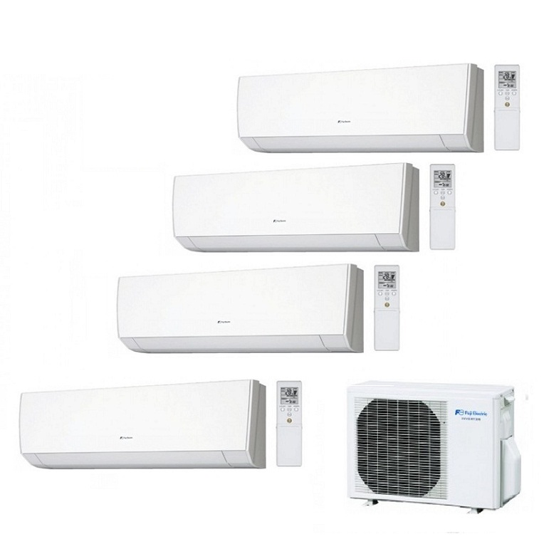 CLIMATIZZATORE CONDIZIONATORE FUJI INVERTER QUADRI SPLIT A PARETE serie LM 9000+9000+12000+12000 con ROG30L 