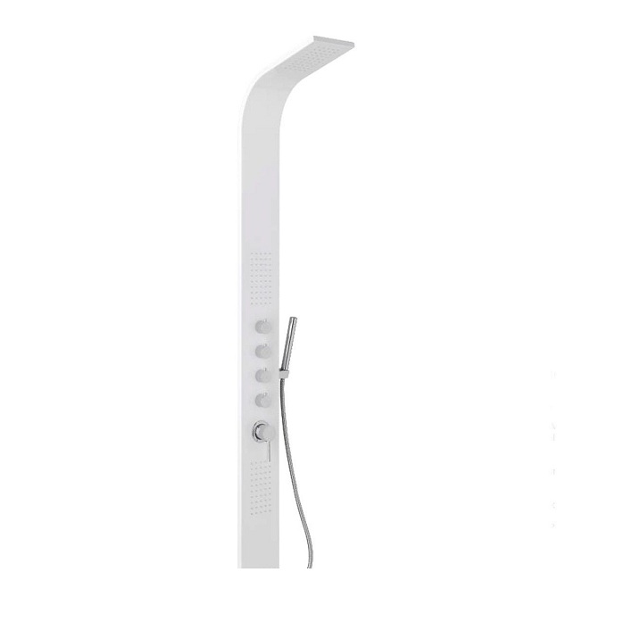 COLONNA DOCCIA MULTIFUNZIONE METAFORM mod. DANUBIO in alluminio verniciato BIANCO