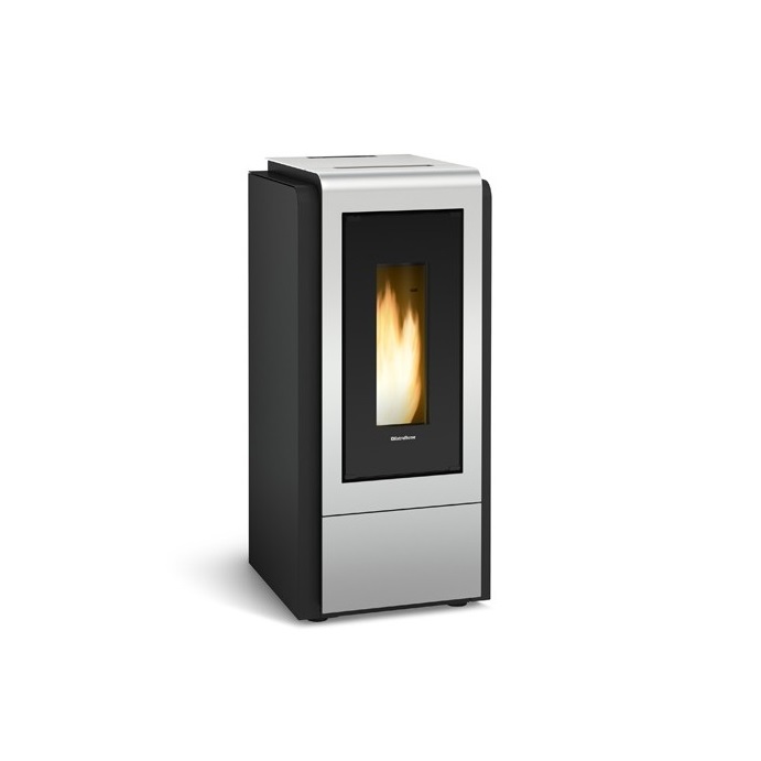 TERMOSTUFA A PELLET LA NORDICA EXTRAFLAME MOD. MEGAN IDRO STEEL 12 KW SILVER – NEW