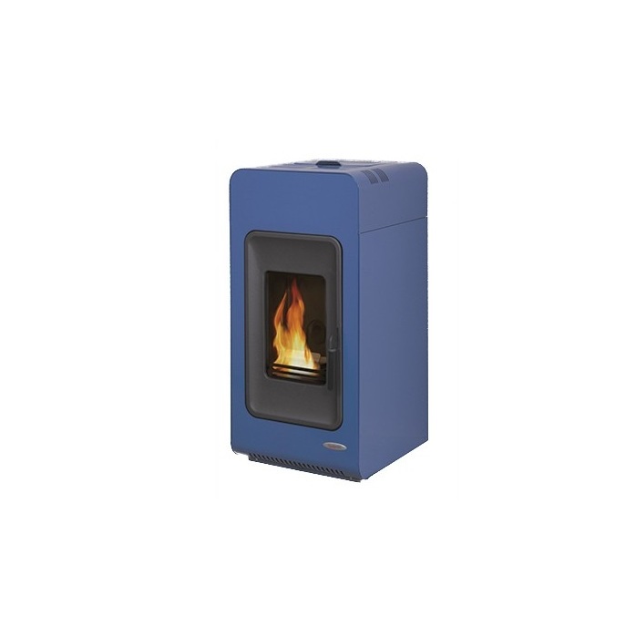 TERMOSTUFA A PELLET LAMINOX MODELLO IDROVENTILATA PRIMULA 13 KW COLORE BLU