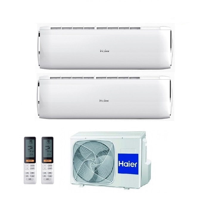 CLIMATIZZATORE CONDIZIONATORE HAIER DUAL SPLIT INVERTER DAWN R-32 7000+12000 CON 2U40S2SC1FA WI-FI READY 7+12