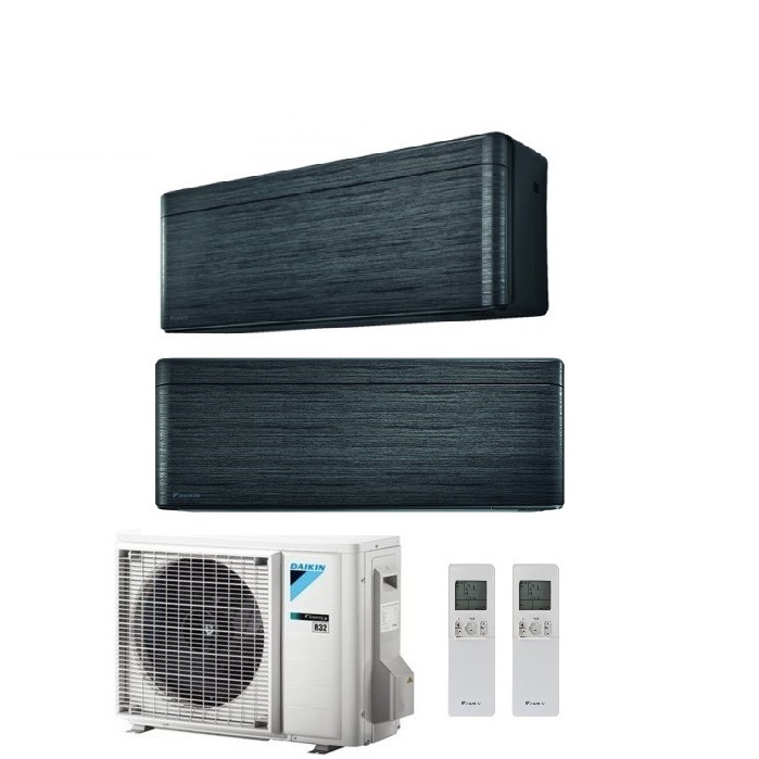 CLIMATIZZATORE CONDIZIONATORE DAIKIN BLUEVOLUTION DUAL SPLIT INVERTER STYLISH BLACKWOOD R-32 WI-FI 9000+12000 CON 2MXM50M9 - NEW REAL BLACKWOOD  FTXA-BT 9+12