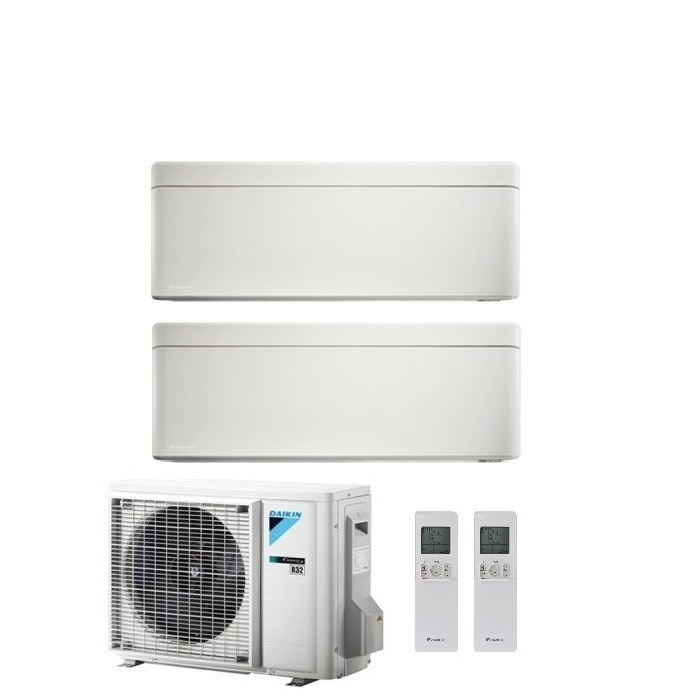 CLIMATIZZATORE CONDIZIONATORE DAIKIN BLUEVOLUTION DUAL SPLIT INVERTER STYLISH WHITE R-32 WI-FI 9000+15000 CON 2MXM50M9 FTXA-AW Garanzia Italiana 9+15