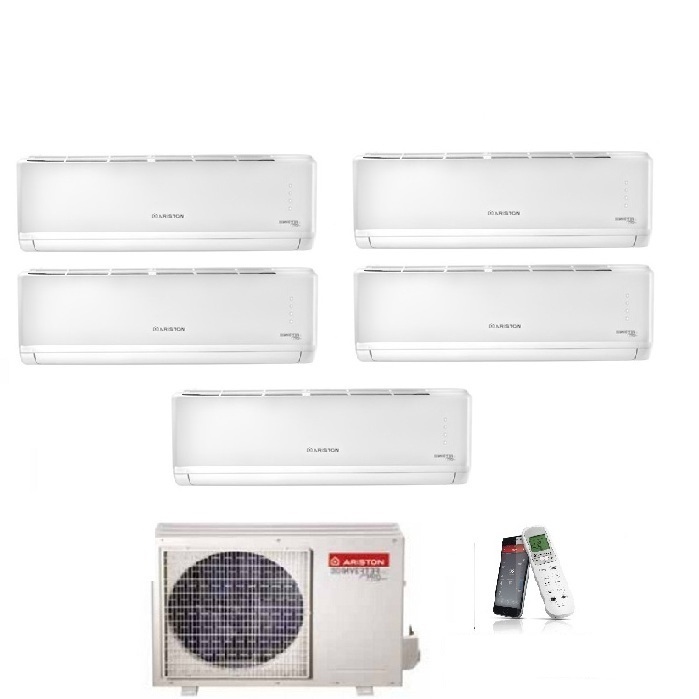 CLIMATIZZATORE CONDIZIONATORE ARISTON PENTA SPLIT INVERTER ALYS R-32 9000+9000+9000+9000+12000 BTU CON PENTA 121 XD8C-O WI-FI READY 9+9+9+9+12