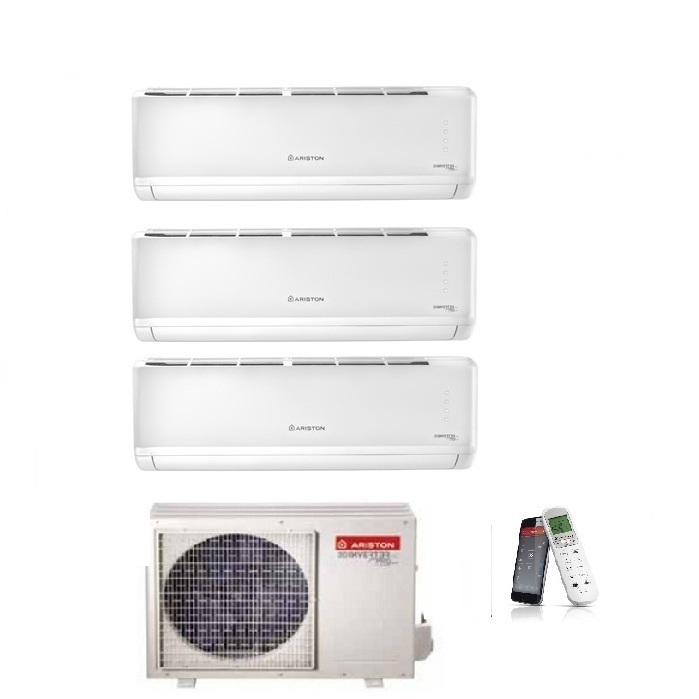 CLIMATIZZATORE CONDIZIONATORE ARISTON TRIAL SPLIT INVERTER ALYS PLUS 9000+9000+12000 BTU R-32 CON TRIAL 80 XD0C-O 9+9+12 WI-FI READY