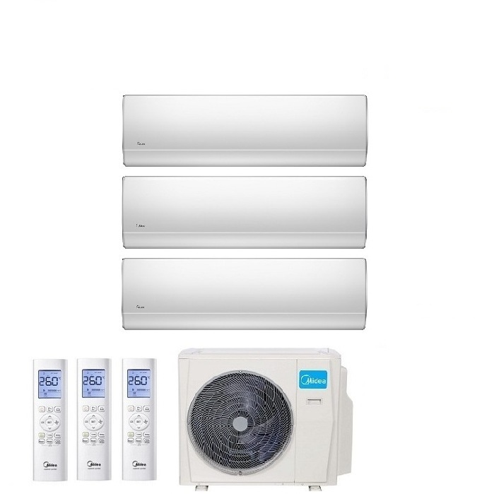 CLIMATIZZATORE CONDIZIONATORE TRIAL SPLIT INVERTER MIDEA ULTIMATE COMFORT R-32 9000+12000+12000 BTU A++ CON M3O-27FN8-Q WI-FI NEW