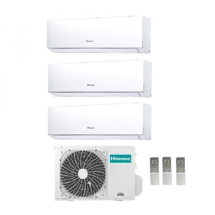 CLIMATIZZATORE CONDIZIONATORE HISENSE TRIAL SPLIT INVERTER NEW COMFORT R-32 7000+7000+7000 CON 3AMW70U4RAA A+ WI-FI OPTIONAL NEW