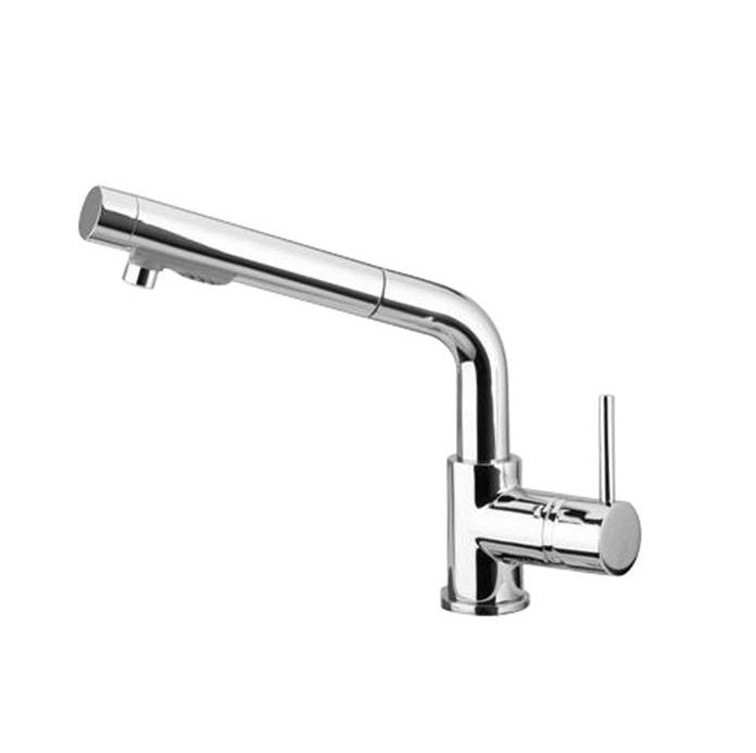 MISCELATORE MONOCOMANDO MONOFORO PER LAVELLO PAINI COX 78CR566 CON DOCCETTA ESTRAIBILE 2 GETTI