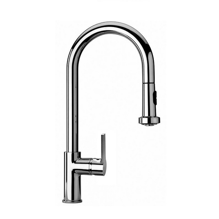 MISCELATORE MONOCOMANDO MONOFORO PER LAVELLO PAINI LE MANS 90CR591LL CON DOCCETTA ESTRAIBILE