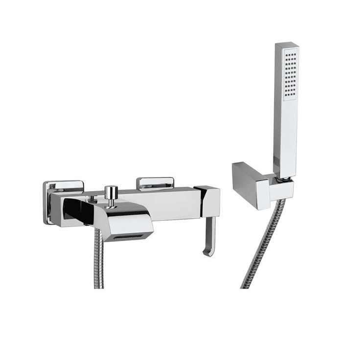 MISCELATORE MONOCOMANDO PER VASCA ESTERNO PAINI Q 19CR105 CON DOCCIA “DUPLEX”