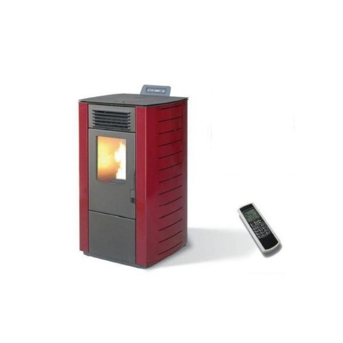 STUFA A PELLET KING 118C CANALIZZATA 10,1 KW BORDEAUX COD. 93063