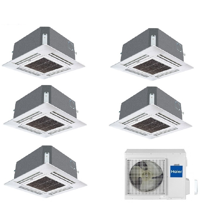 CLIMATIZZATORE CONDIZIONATORE HAIER PENTA SPLIT INVERTER A CASSETTA CLASSIC POWER SUPERMATCH 9+9+9+9+12 con 5U45LS1ERA 9000+9000+9000+9000+12000