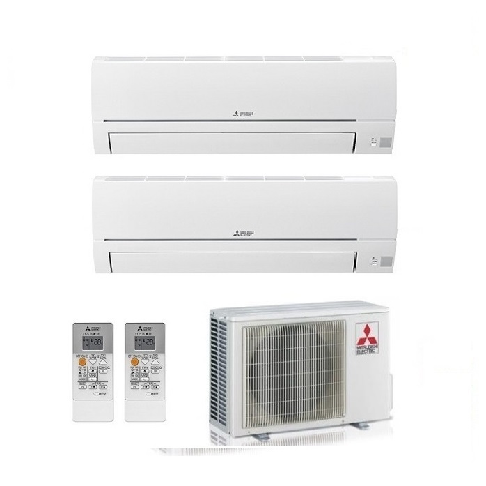 CLIMATIZZATORE CONDIZIONATORE MITSUBISHI ELECTRIC LINEA SMART DUAL SPLIT INVERTER MSZ-HR R-32 9000+9000 CON MXZ-2HA50VF NEW 9+9