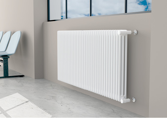 RADIATORE ACCIAIO TUBOLARE CORDIVARI ARDESIA 3 COLONNE H.2000 COLORE BIANCO