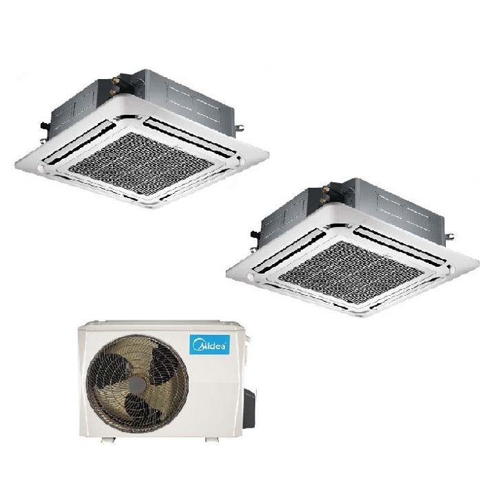 CLIMATIZZATORE CONDIZIONATORE DUAL SPLIT MIDEA A CASSETTA 4 VIE  R-32 9000+9000 CON M20-18FN8-Q – NEW 9+9