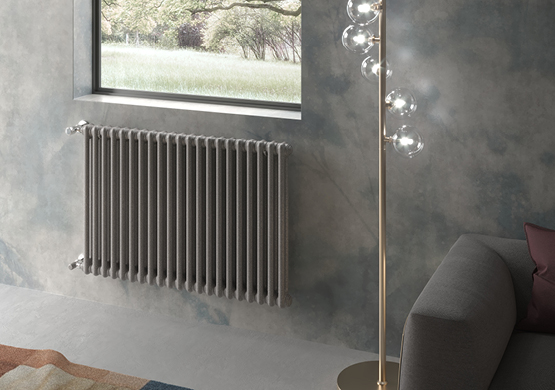 RADIATORE ACCIAIO TUBOLARE CORDIVARI ARDESIA 2 COLONNE H.856 COLORE BIANCO