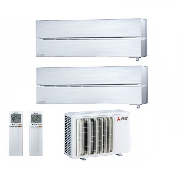 CLIMATIZZATORE CONDIZIONATORE MITSUBISHI ELECTRIC DUAL SPLIT INVERTER MSZ-LN KIRIGAMINE STYLE BIANCO PERLA R-32 9000+12000 con MXZ-2F53VF Wi-Fi NEW 9+12