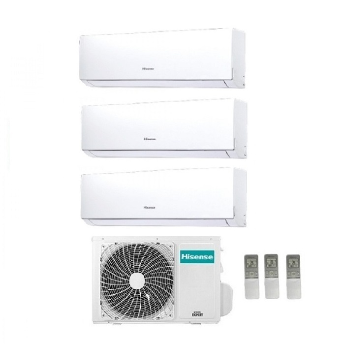 CLIMATIZZATORE CONDIZIONATORE HISENSE TRIAL SPLIT INVERTER SERIE NEW COMFORT 7000+9000+9000 CON 3AMW62U4RFA 7+9+9 A++ NEW