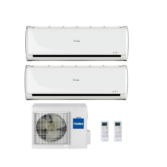 CLIMATIZZATORE CONDIZIONATORE HAIER DUAL SPLIT INVERTER GEOS PLUS R-32 12000+12000 CON 2U50FEFFRA NEW - 12+12 (NO WI-FI)