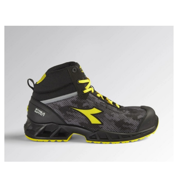 SCARPE ANTINFORTUNISTICA DIADORA UTILITY SHARK STABLE IMPACT MID S3 SRC ESD - COLORE NERO/GRIGIO cod. 701.177669 - NEW
