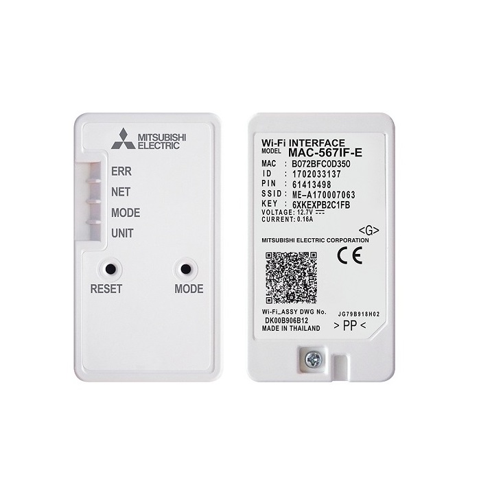 MITSUBISHI ELECTRIC CONTROLLO INTERFACCIA MELCloud WiFi MAC-587IF-E PER CLIMATIZZATORI CODICE 601928
