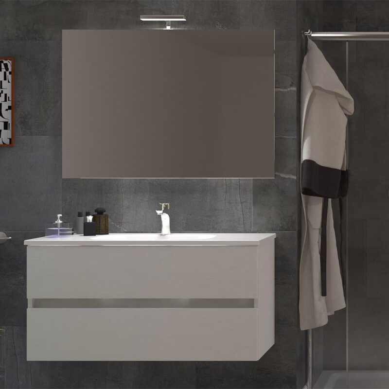 PONSI ANGOLO MOBILE BAGNO SERIE SMILE 1 DA 60 CM VARIE FINITURE EFFETTO LEGNO