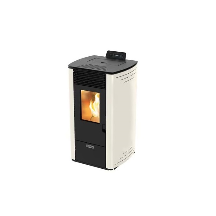 STUFA A PELLET QLIMA MODELLO ELEONORA 74 S-LINE, 7,45 KW CON TELECOMANDO - AVORIO