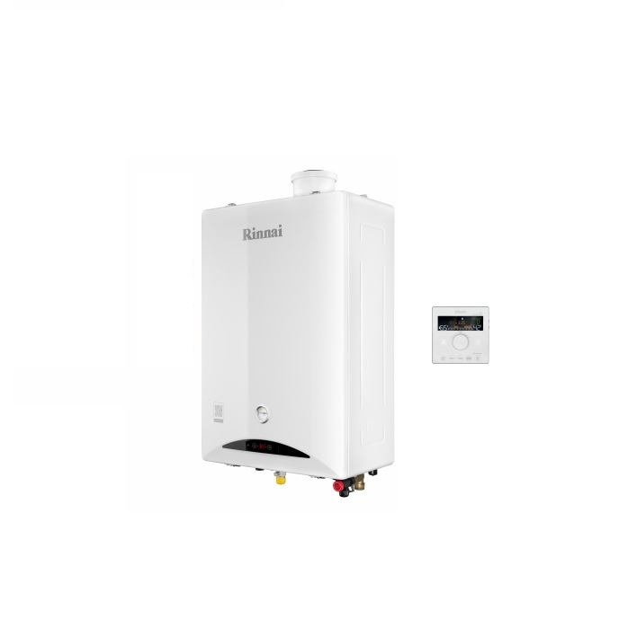 CALDAIA RINNAI A CONDENSAZIONE ZEN 34 KW LOW NOX WI-FI INTEGRATO - NEUTRALIZZATORE CONDENSA INTEGRATO COD. REB-KBI3535FF-NG METANO COMPLETA DI KIT FUMI