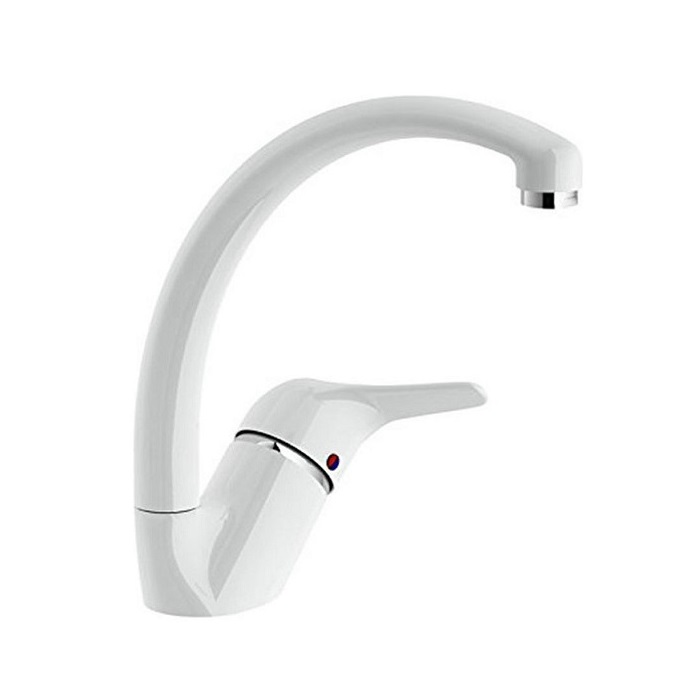 NOBILI MISCELATORE MONOCOMANDO LAVELLO ORIENTABILE BIANCO-CROMO serie HERA COD. HE24113BC