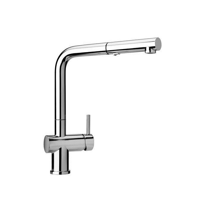 MISCELATORE MONOCOMANDO MONOFORO PER LAVELLO PAINI COX HD CUCINA HDC566 CON BOCCA ALTA ORIENTABILE DOCCIA ESTRAIBILE 2 GETTI