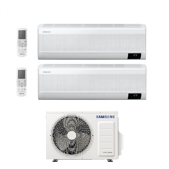 CLIMATIZZATORE CONDIZIONATORE SAMSUNG INVERTER DUAL SPLIT WINDFREE AVANT 7000+12000 con AJ040TXJ R-32 CLASSE A+++ WIFI - NEW 7+12