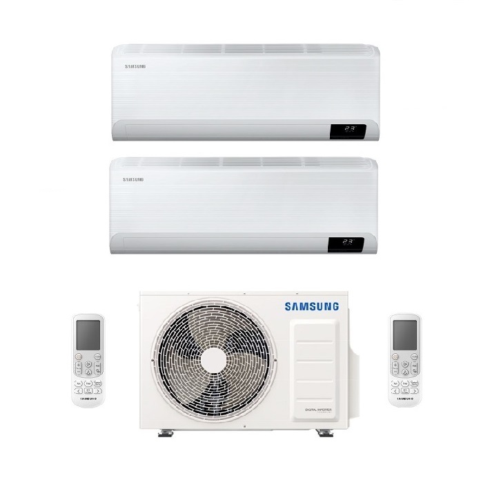 CLIMATIZZATORE CONDIZIONATORE SAMSUNG INVERTER DUAL SPLIT CEBU WI-FI 7000+9000 con AJ040TXJ R-32 CLASSE A+++ WIFI - NEW 7+9