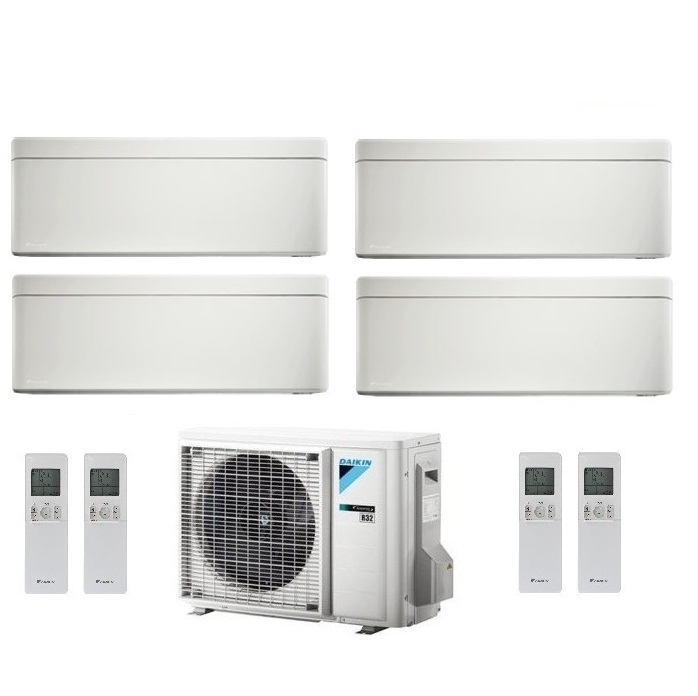 CLIMATIZZATORE CONDIZIONATORE DAIKIN BLUEVOLUTION QUADRI SPLIT INVERTER STYLISH WHITE R-32 WI-FI 7000+7000+9000+12000 CON 4MXM68N 7+7+9+12 FTXA-AW -Garanzia Italiana