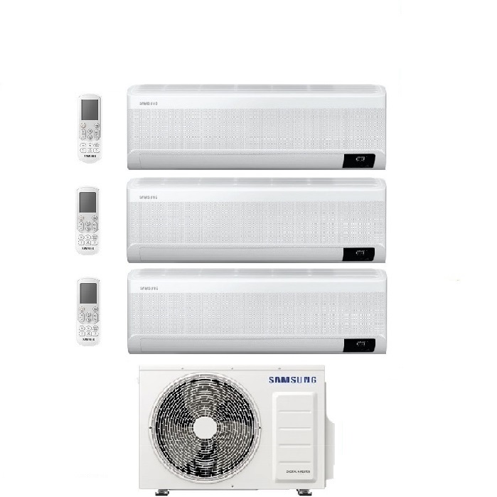 CLIMATIZZATORE CONDIZIONATORE SAMSUNG INVERTER TRIAL SPLIT WINDFREE AVANT 7000+7000+7000 con AJ052TXJ R-32 CLASSE A+++ WIFI - NEW 7+7+7