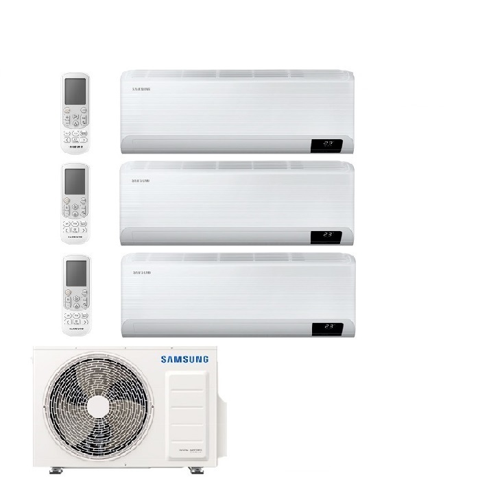 CLIMATIZZATORE CONDIZIONATORE SAMSUNG INVERTER TRIAL SPLIT CEBU WI-FI 7000+7000+7000 con AJ052TXJ R-32 CLASSE A+++ WIFI - NEW 7+7+7